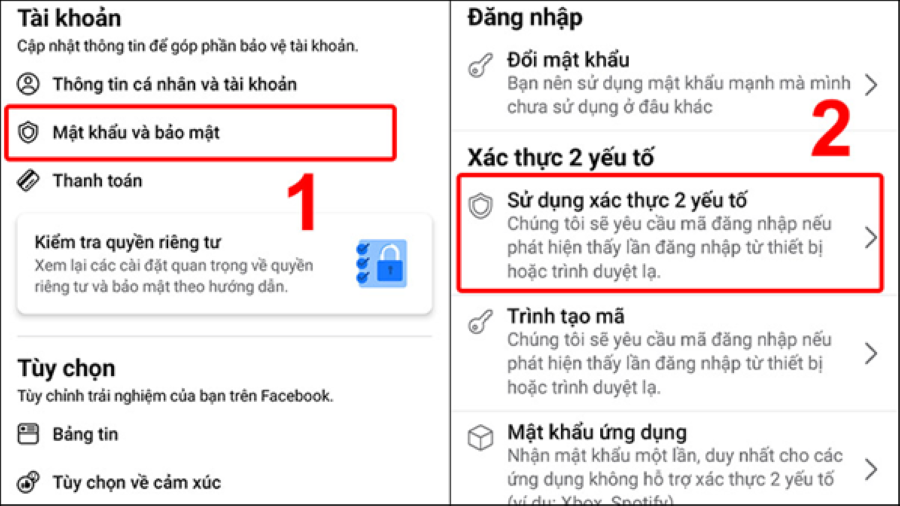  cách bảo mật facebook 2 lớp 