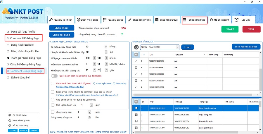 MKT Post dùng Fanpage auto comment MKT Post dùng Fanpage auto comment