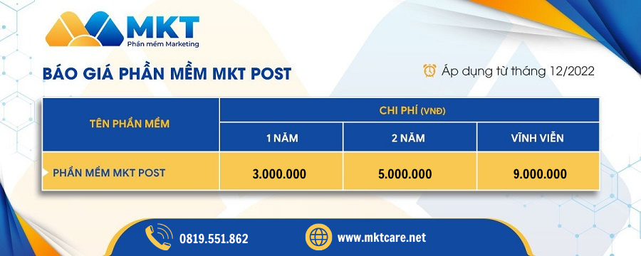 Báo giá phần mềm MKT Post Báo giá phần mềm MKT Post