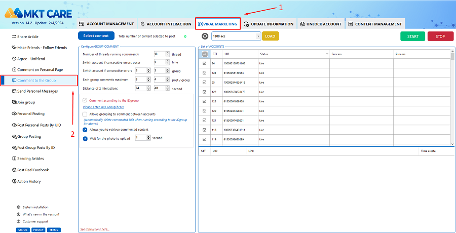 Auto comment Facebook 