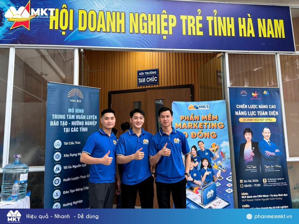 Phần mềm MKT cùng VNC BIZ và Hội Doanh nghiệp Trẻ tỉnh Hà Nam tổ chức sự kiện “Nâng cao doanh nghiệp toàn diện SMEs” tại Hà Nam