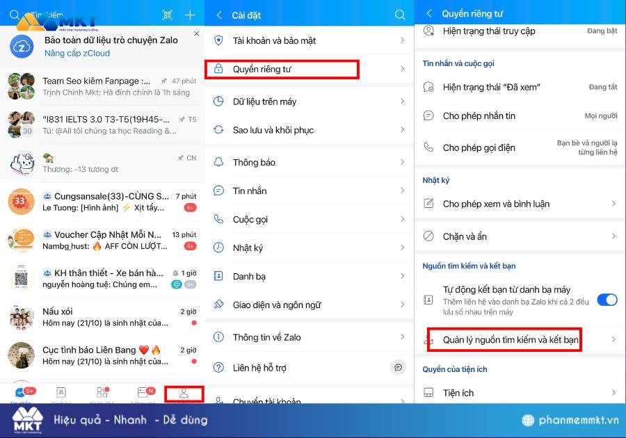 Làm sao để ẩn sdt trên Zalo