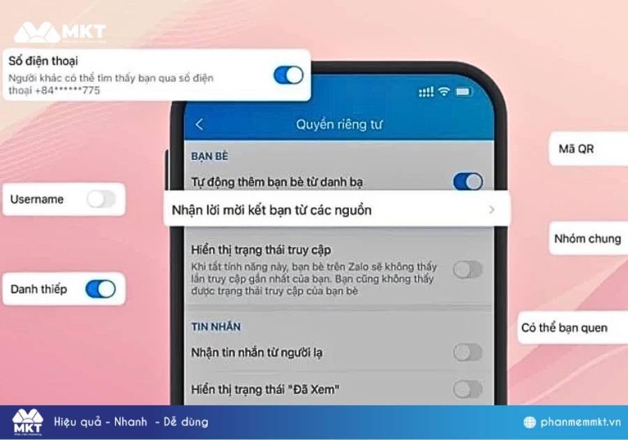 Làm sao để ẩn sdt trên Zalo