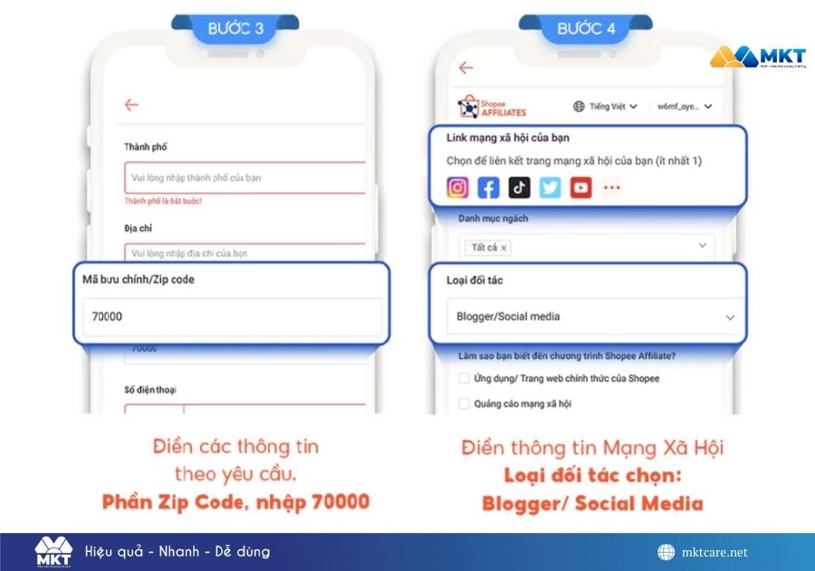 cách đăng ký tiếp thị liên kết Shopee
