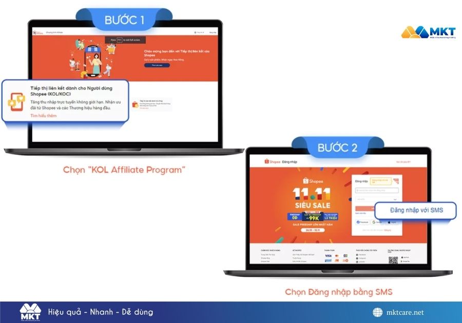 cách đăng ký tiếp thị liên kết Shopee