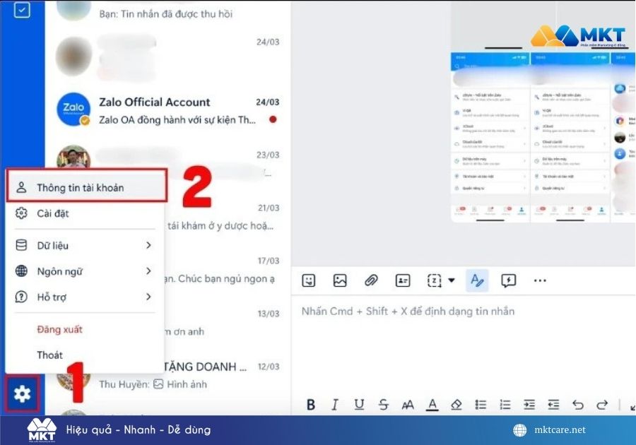 đổi tên Zalo như thế nào