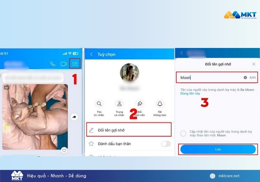 đổi tên Zalo như thế nào